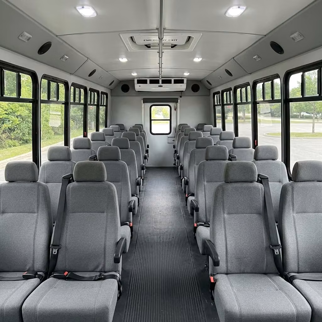greenwood 30 passenger minibus seating