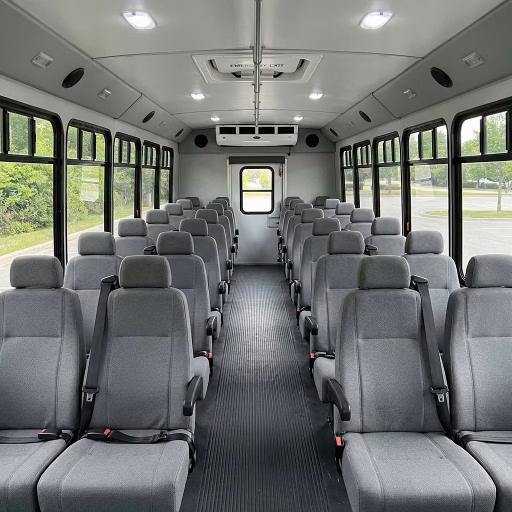 greenwood 35 passenger minibus seating