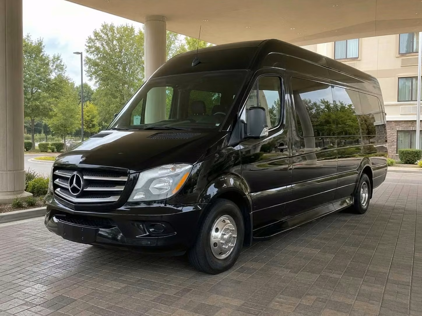 greenwood sprinter van rental with driver tinted windows