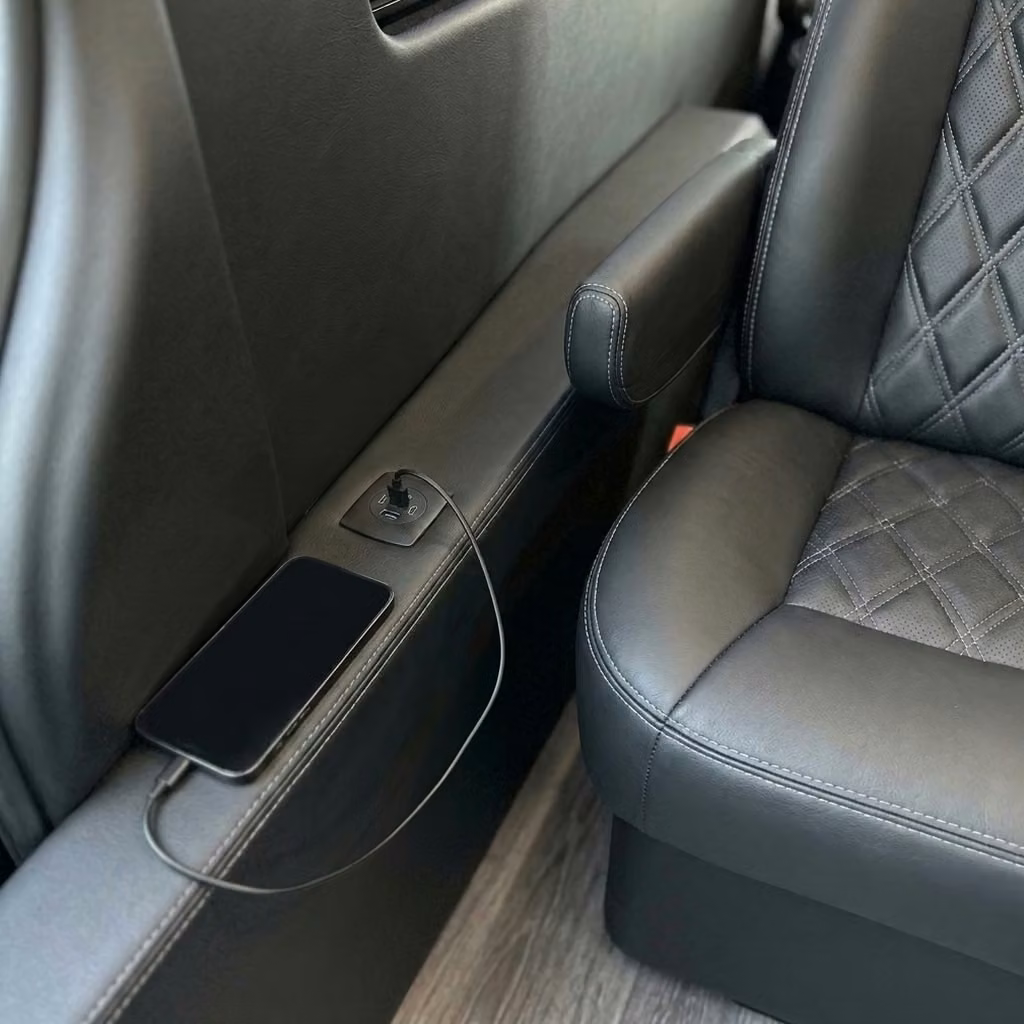 greenwood sprinter van rental with driver usb charging