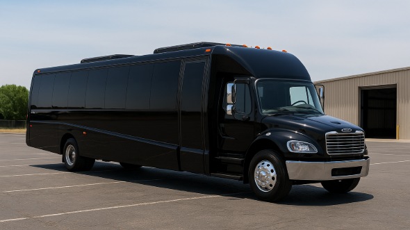 Exterior of Charter Bus Company Greenwood's 15 Passenger Minibus in Greenwood