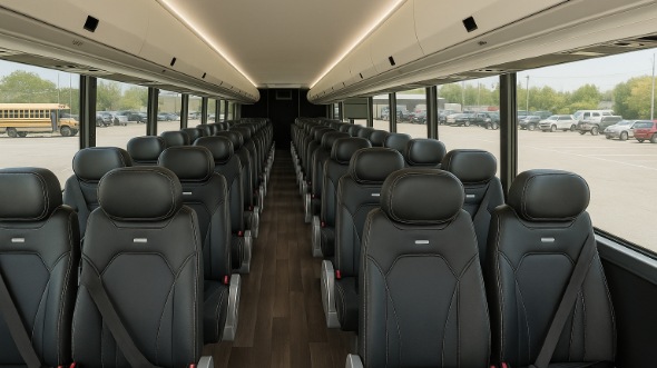 Interior of Charter Bus Company Greenwood's 15 Passenger Minibus in Greenwood