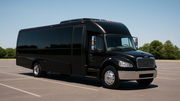Exterior of Charter Bus Company Greenwood's 18 Passenger Minibus in Greenwood