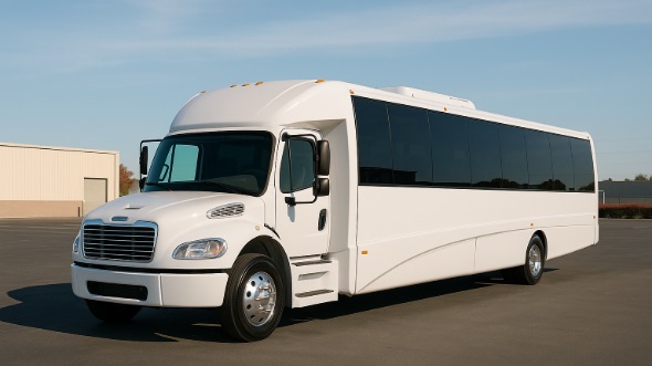 Exterior of Charter Bus Company Greenwood's 25 Passenger Mini bus in Greenwood