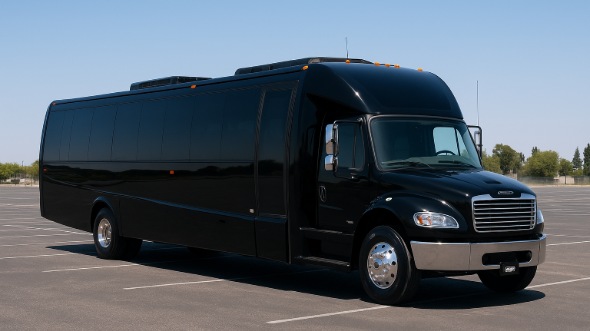 Exterior of Charter Bus Company Greenwood's 35 Passenger Minibus in Greenwood