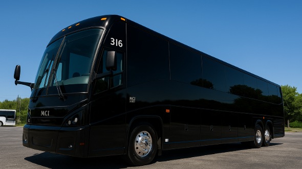 Exterior of Charter Bus Company Greenwood's 50 Passenger Charter Bus in Greenwood