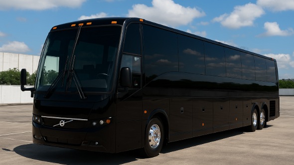 Exterior of Charter Bus Company Greenwood's 55 Passenger Charter Bus in Greenwood