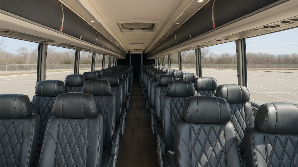 greenwood 54 passenger charter bus inside