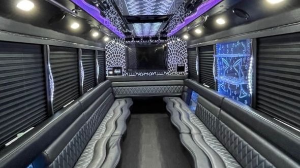 greenwood party bus rental inside